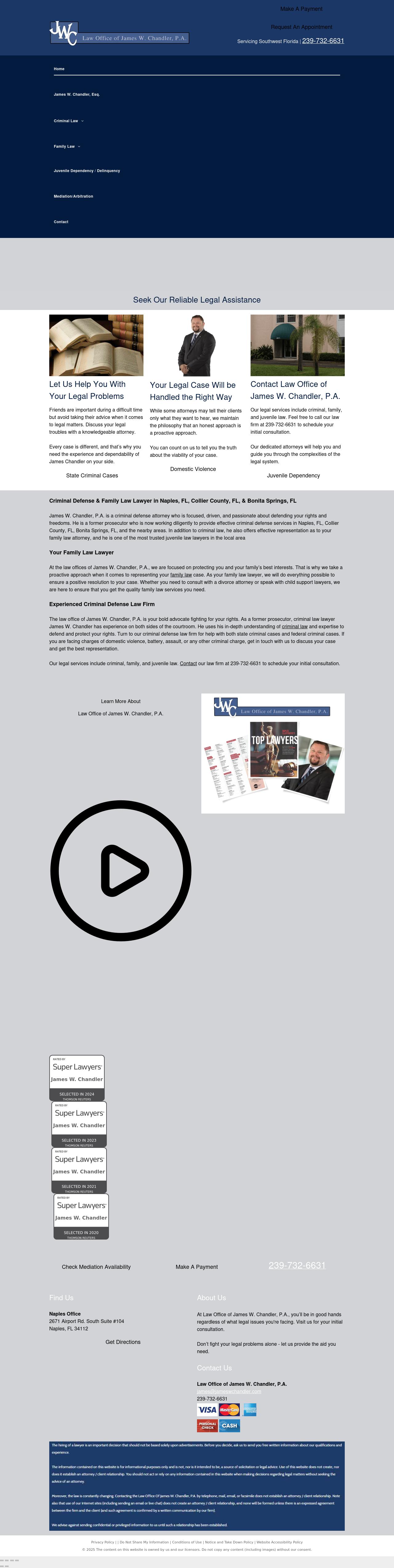 James W. Chandler Attorney at Law - Naples FL Lawyers