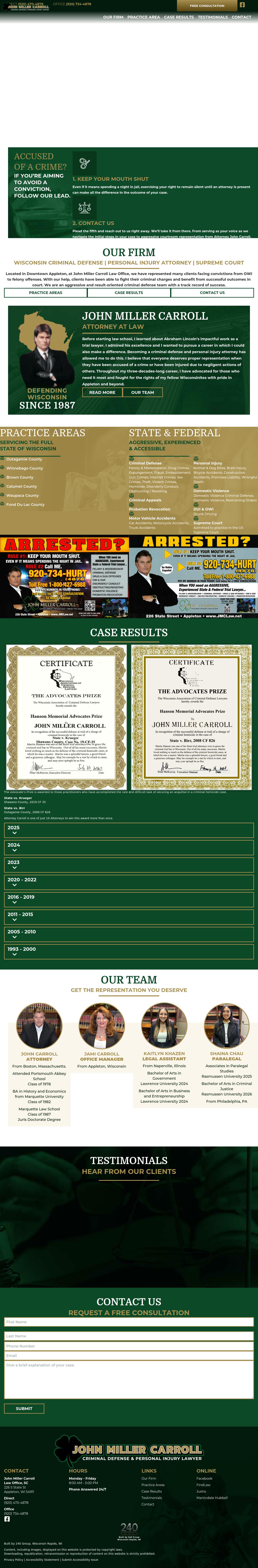 John M. Carroll - Appleton WI Lawyers