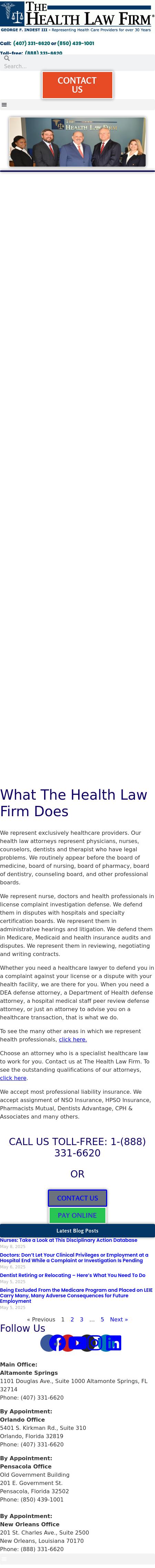 The Health Law Firm - Pensacola FL Lawyers