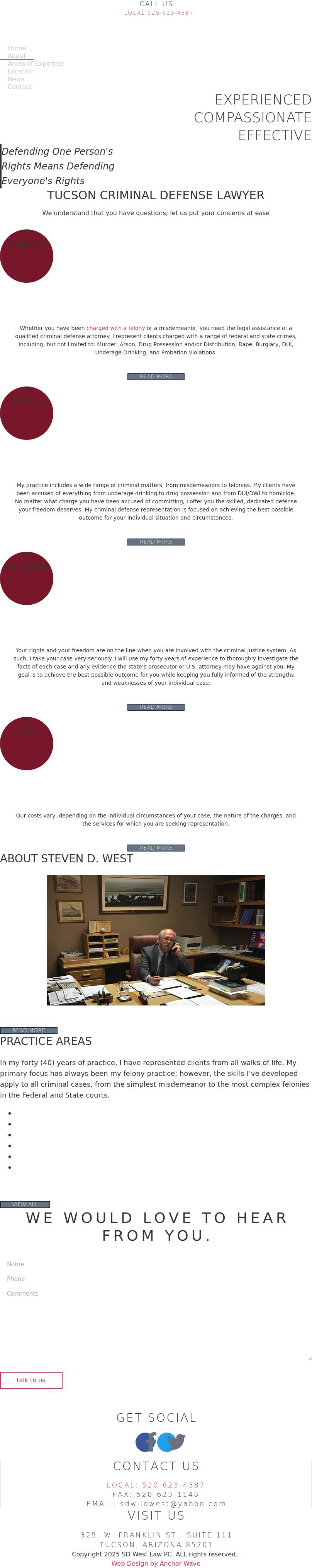 Steven D. West, Attorney at Law - Tucson AZ Lawyers