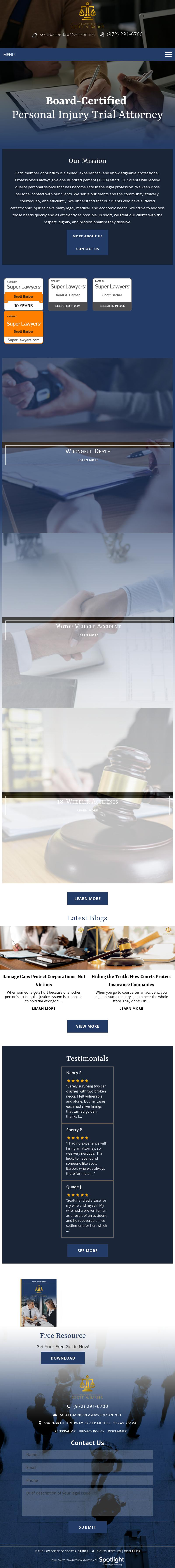 The Law Office of Scott A. Barber - Cedar Hill TX Lawyers